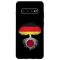 Hülle für Galaxy S10+ Deutsche Flagge Japanische Wurzeln, Japan Flagge, Japanischer Stolz