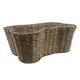 Ctomche Bone Shaped Dog Toy Basket Seagrass Dog Toy Bin Pet Toy Storage Containers Wicker Toy Box Handmade Food Organiser Boxes Large Dog Toy Storage Box for Dog Food, Leashes, Blanket,Brown