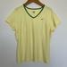 Nike Tops | Nike Sport Women’s T-Shirt Tennis Training Yellow Green Short Top V-Neck | Color: Green/Yellow | Size: Xl