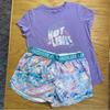 Under Armour Matching Sets | Girls Under Armour Outfit Xl Shorts Tee | Color: Purple | Size: Xlg