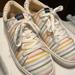 J. Crew Shoes | J. Crew Sneakers Shoes Striped Size 10 White Blue Green Pink Yellow Purple | Color: Blue/White | Size: 10