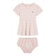 Minikleid TOMMY HILFIGER "BABY STRIPED RIB DRESS S/S" Gr. 92, N-Gr, pink (whimsy pink, white) Baby Kleider Ringelkleider