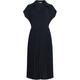 Blusenkleid TOMMY HILFIGER CURVE "CRV FLUID SOLID PLEATED DRESS" Gr. 54, N-Gr, blau (desert sky) Damen Kleider Freizeitkleider