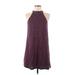 Alya Casual Dress - A-Line: Burgundy Paisley Dresses - Women's Size Medium