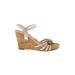 Aerosoles Wedges: Tan Solid Shoes - Women's Size 8 1/2 - Open Toe