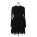 Scoop Casual Dress - A-Line Crew Neck Long sleeves: Black Solid Dresses - New - Women's Size 22