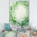 Design Art Verdant Wreaths Whirl - Wreath Wall Decor Canvas, Cotton in Green | 20 H x 12 W x 1 D in | Wayfair FL122645-12-20-WH