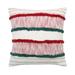 20" x 20" Benn Striped Tufted Texture Cotton Decorative Throw Pillow With Insert