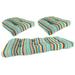 Outdoor Wicker Cushion Set for Bench and 2 Seats - 18'' L x 44'' W x 4'' H