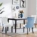 Contemporary Velvet PU Tufted Upholstered Dining Chair Set of 4