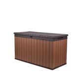 Keter Darwin 150 Gallon Large Durable Resin Outdoor Storage Deck Box For Furniture and Supplies, Brown - 150 Gallon