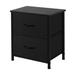 Ebern Designs Yasher 2 - Drawer Steel Nightstand in Metal in Black | 16.69 H x 17.72 W x 11.81 D in | Wayfair 821FF63C4AB1409089932F031F766D03