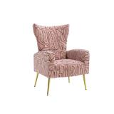 Leisure Single Sofa w/Rose Golden Feet, Comfortable Single ArmChair, Living Room Accent Chair for Home and Office Dcor