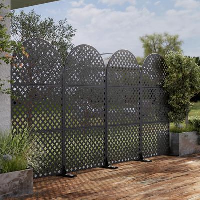 Outdoor Privacy Screen Metal Privacy Screen Panel Free Standing - 72*35