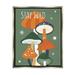 Stupell Industries Stay Wild Mushrooms Pattern Framed On Canvas by Martina Pavlova Print Canvas in Green | 31 H x 25 W x 1.7 D in | Wayfair