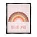 Stupell Industries You Are Loved Patterned Framed On Canvas by Lil' Rue Print Canvas in Pink | 21 H x 17 W x 1.7 D in | Wayfair bb-726_ffb_16x20