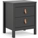 Latitude Run® Tvilum, Black Matte Madrid 2 Drawer Nightstand | Wayfair C9657F508328426581B344E6FDA360AB