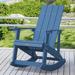 Dovecove Nikki Outdoor Rocker Chair Plastic in Blue | 36.2 H x 19.7 W x 39.2 D in | Wayfair 43869D0938694A9CAF0BA66DC4DD703D