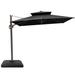 Arlmont & Co. Outdoor 11' X 9' Cantilever Umbrella w/ Counter Weights Included Metal in Black | 103.2 H x 132 W x 108 D in | Wayfair