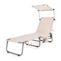 Arlmont & Co. Foldable Beach Lounge Chair in Black | Wayfair D38BD9601A0247A5941BF7F21EC21204