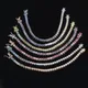 New Round Square Heart CZ Tennis Bracelets for Women Pave Multicolor Zircon Rose Gold/Platinum/Gold