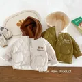 0-5Y Baby Boys Winter Hooded Patchwork Jacket Cotton Padded Warm Coat Children Casual Comfortable