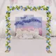 Square Gold Metal Wedding Arch Stand 9.8 X 9.8 FT. with Base Backdrop Decoration