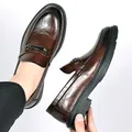 Scarpe da uomo in pelle di marca di lusso per il matrimonio oxford formali scarpe da lavoro Casual