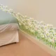 Daisy Wall Sticker Grass Baseboard Stickers Flower Weed Mural Decals for Kids Room Baby Bedroom