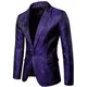 New Men's Solid Color Long Sleeves Dress Formal Cotton Blend Casual Slim Fit Two Button Suit Jacket