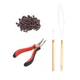 Kit d'outils pour extensions de cheveux pince d'extension de cheveux I-tip crochet de traction