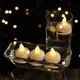 6psc Flameless Floating Candle Waterproof Flickering Tealights Warm Led Candles For Pool SPA
