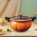6/8L Orange Pumpkin Pot Multifunctional Soup Pots Gas Stove Universal Soup Pot Heat Resistant