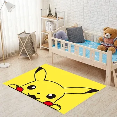 Tapis Pokémon Pikachu Anime Lea pour enfants tapis de sol non aldes tapis de chambre et de salon