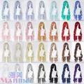 100cm Synthetic Wigs Lolita Cosplay Womens Wig Red Pink Blonde Blue Straight Wig Hair Extensions