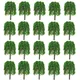 20Pc Artificial Willow Tree Model Green Miniature Scenery Landscape Model Weeping Willow Tree for