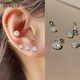 1pc Crystal Ball Earrings Ear Tragus Cartilage Piercings Ball Earring Conch Ear Lobe Stud Helix