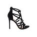 Aldo Heels: Black Solid Shoes - Women's Size 7 1/2 - Open Toe