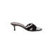Couture Donald J Pliner Mule/Clog: Slide Kitten Heel Cocktail Black Shoes - Women's Size 9 1/2 - Open Toe