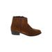 White Mountain Ankle Boots: Brown Solid Shoes - Women's Size 8 - Almond Toe