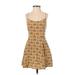 Forever 21 Casual Dress: Tan Tortoise Dresses - Women's Size Small