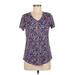 Zelos Short Sleeve T-Shirt: Purple Tops - Women's Size Medium