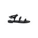 Steve Madden Sandals: Black Print Shoes - Women's Size 7 - Open Toe