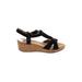 Clarks Wedges: Black Solid Shoes - Women's Size 8 - Open Toe