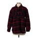 Coat: Red Plaid Jackets & Outerwear - Women's Size Small