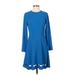 Shoshanna Casual Dress - A-Line: Blue Solid Dresses - Women's Size 4