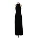 Trina Turk Cocktail Dress - Sheath Halter Sleeveless: Black Print Dresses - Women's Size 4 Tall