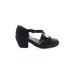 FLY London Heels: Black Print Shoes - Women's Size 35 - Round Toe