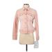 Melrose and Market Denim Jacket: Short Pink Print Jackets & Outerwear - Women's Size Small