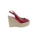 Valentino Garavani Wedges: Burgundy Shoes - Women's Size 38